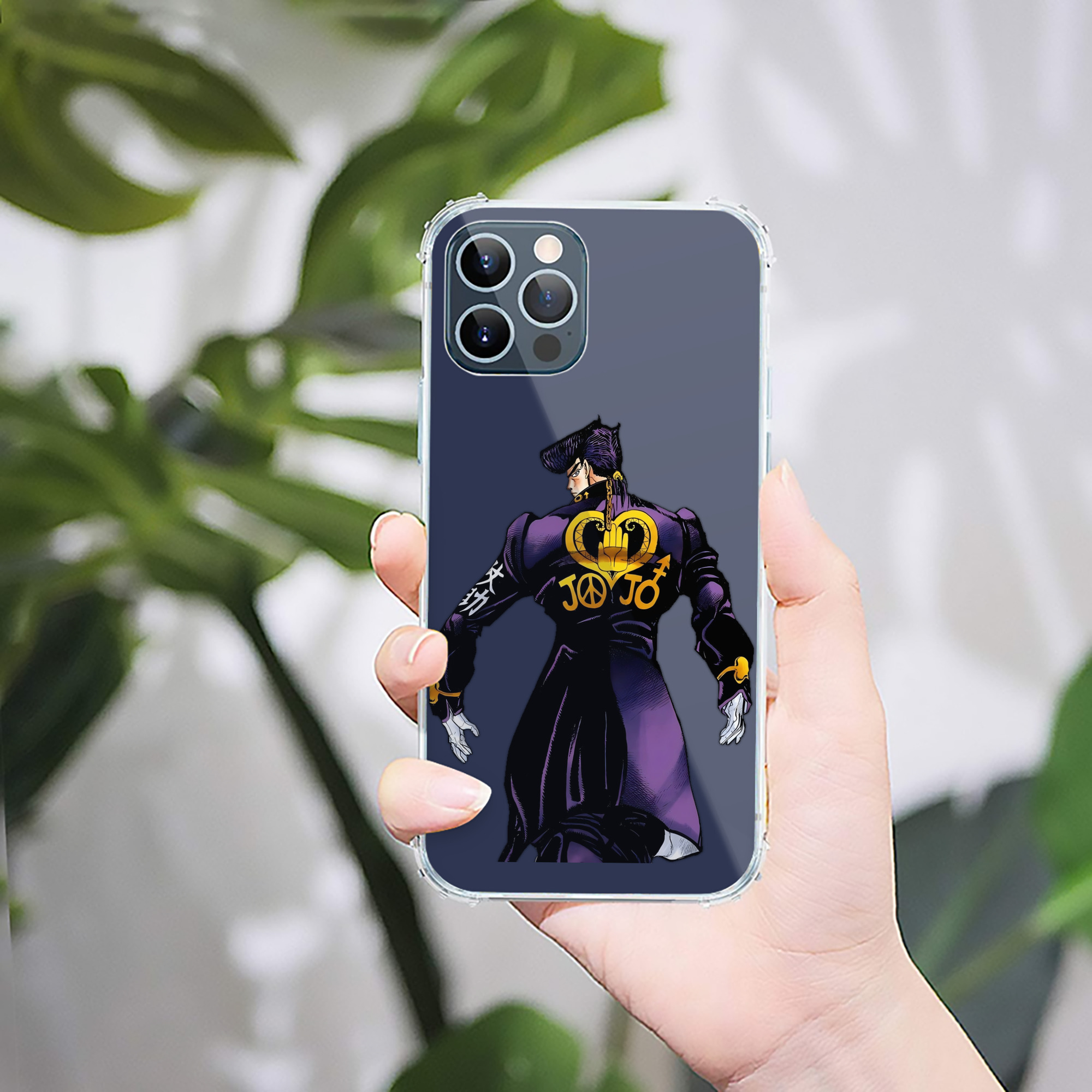 （画像用） ジョジョの奇妙な冒険 ひがしかた じょうすけ JoJo's Bizarre Adventure Higashikata Josuke 【iPhone 12シリーズ対応】透明スマホケース（クリアソフトケース）